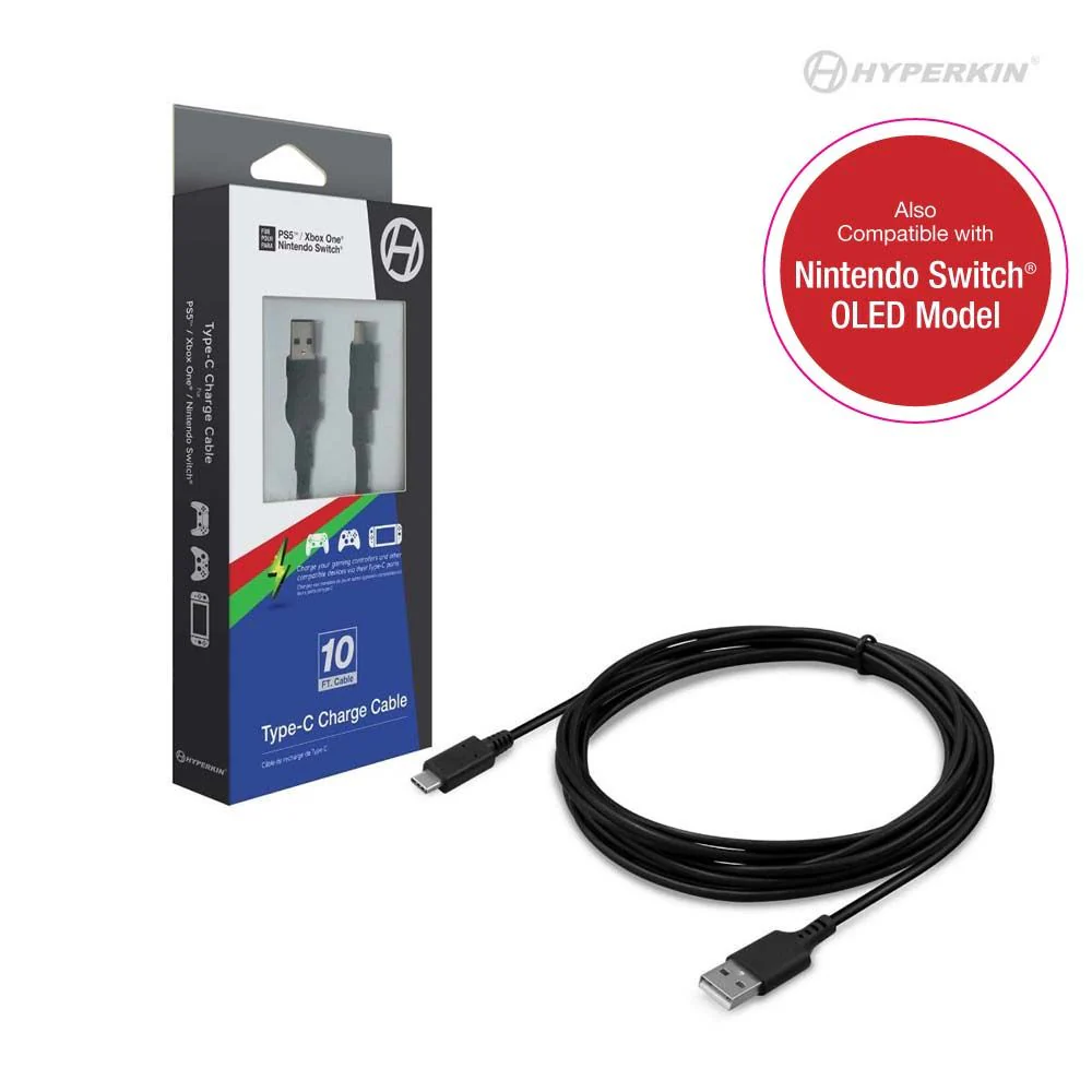 10 FT. Type-C Charge Cable - PS5 / Xbox Series X® / Nintendo Switch®