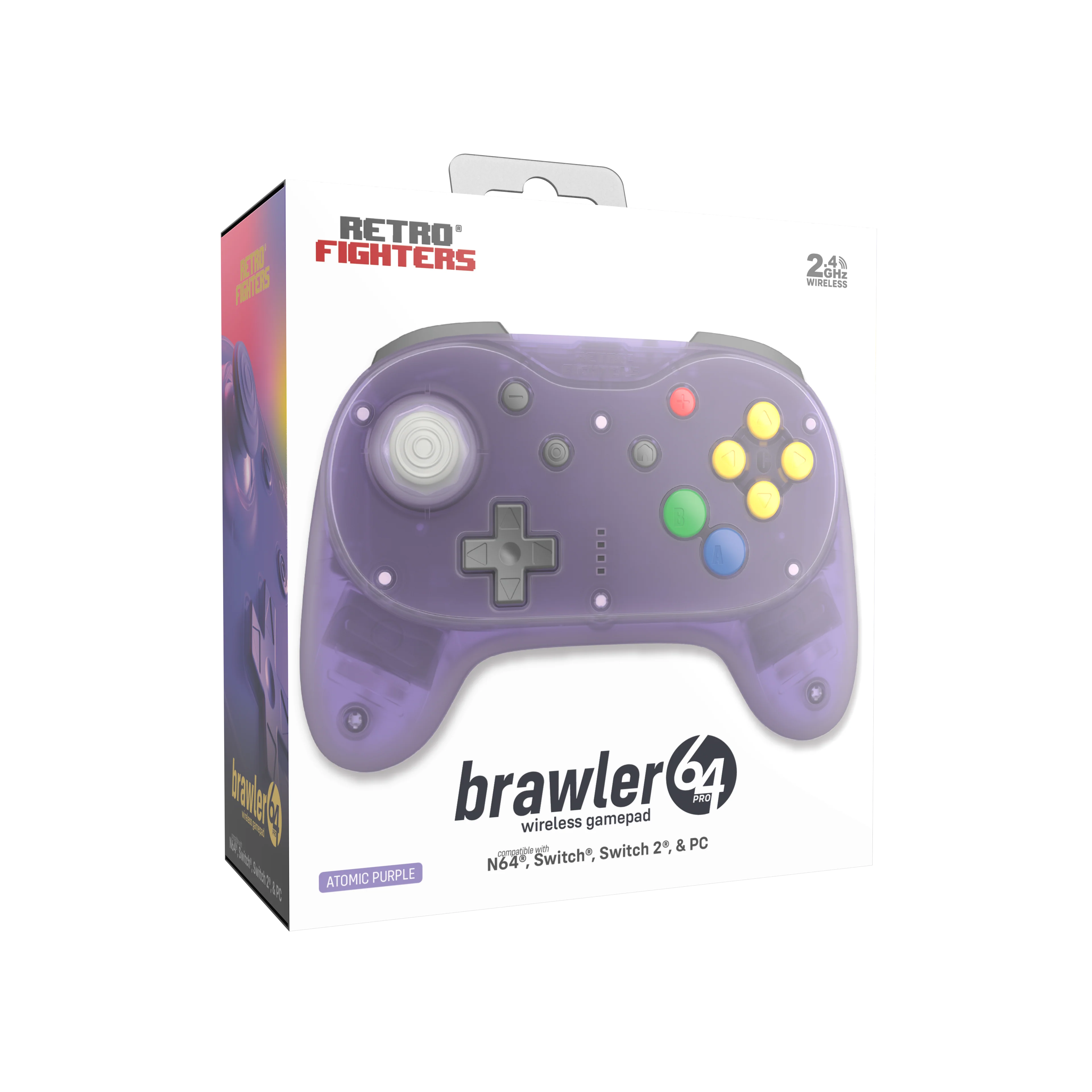 Brawler64 N64 Pro Series Wireless Controller [Atomic Purple] - N64 / Switch / Switch 2 / PC (PRE-ORDER)