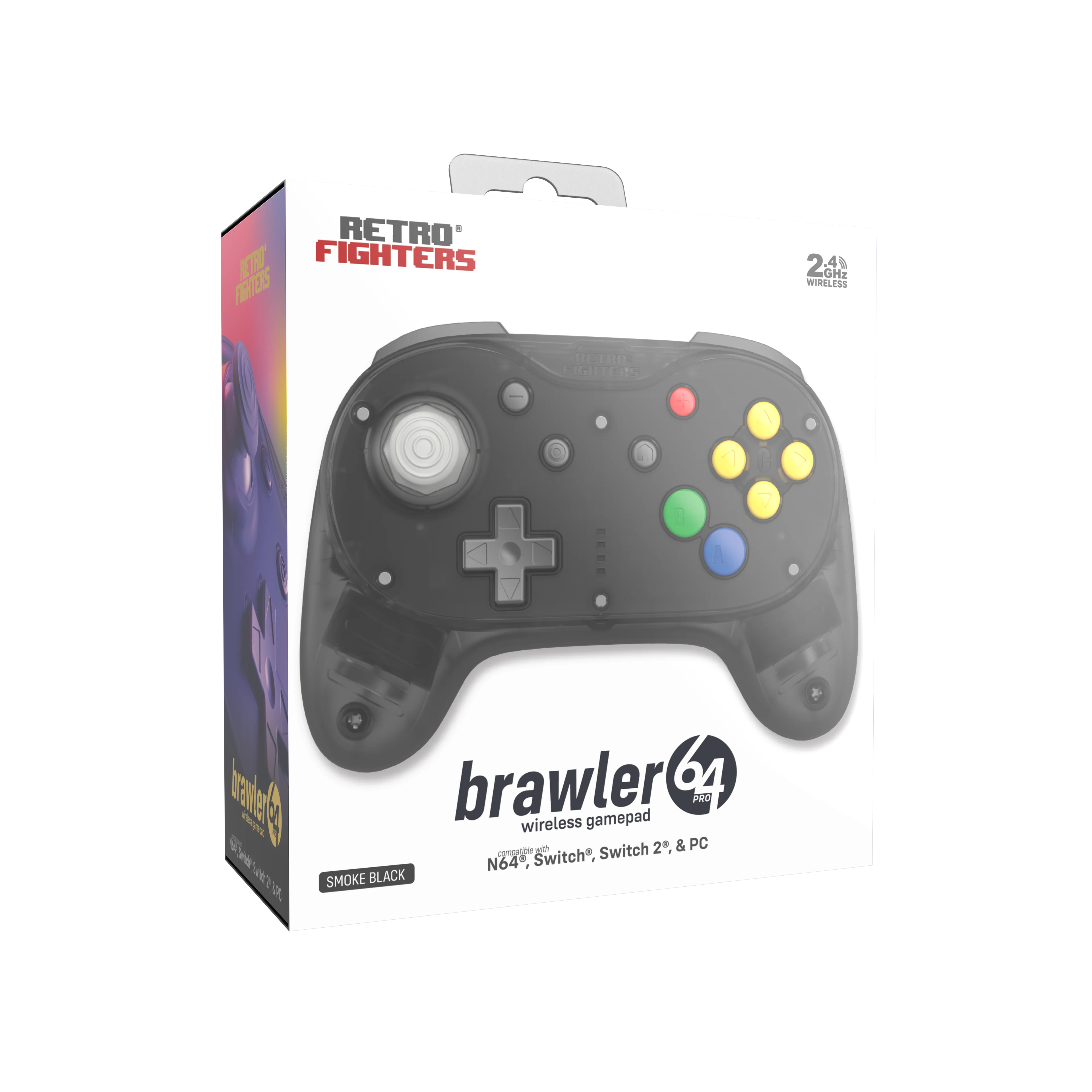 Brawler64 N64 Pro Series Wireless Controller [Smoke] - N64 / Switch / Switch 2 / PC (PRE-ORDER)
