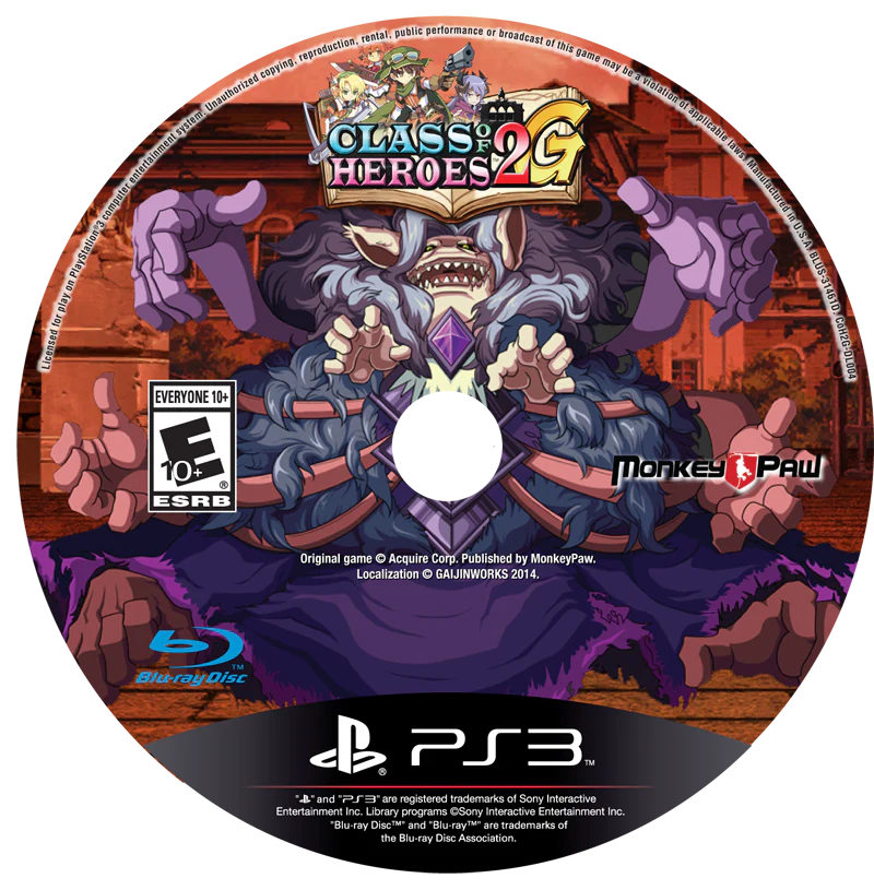 Class of Heroes 2G (VGP EXCLUSIVE D VARIANT) - PS3 - Image 2