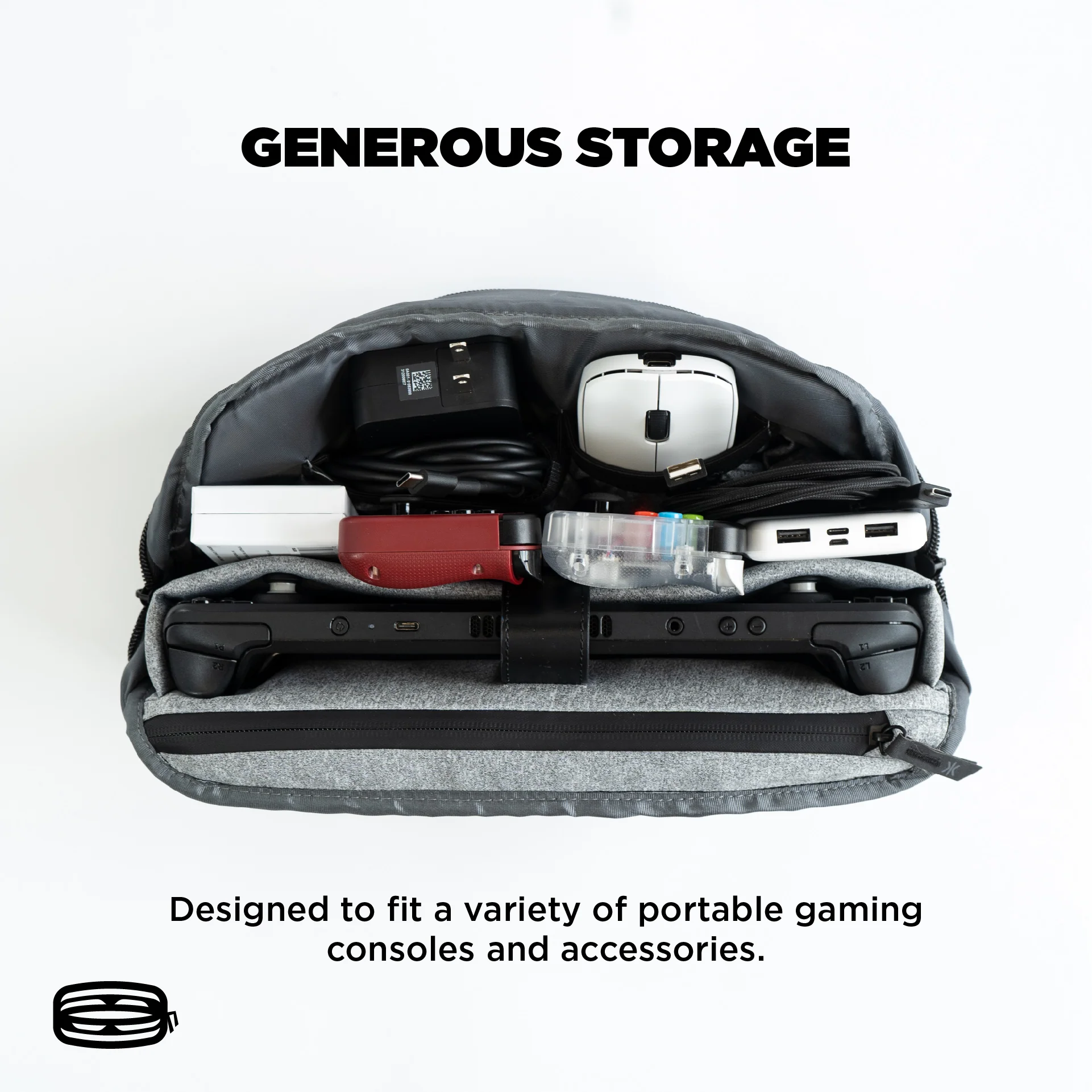 CRKD Pro Gaming Gear Carry Bag [Light Grey] - Nintendo Switch - Image 3