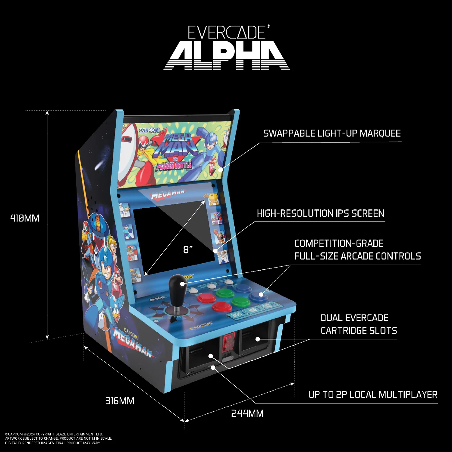Evercade Alpha Mega Man Bartop Arcade - Image 18