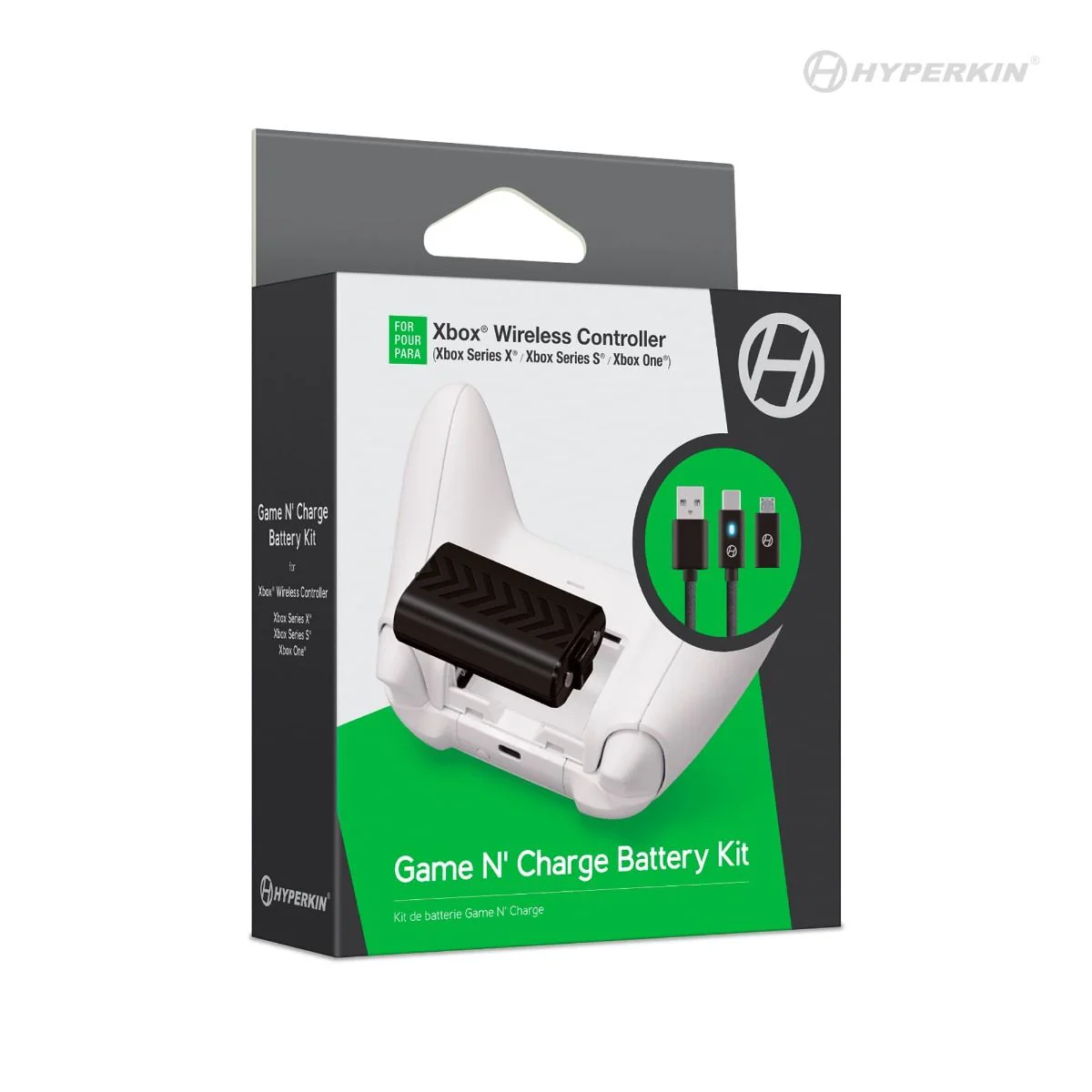 GAME N CHARGE BATTERY KIT FOR XBS WIRELESS CONTROLLER (BLACK) - XBOX SERIES X/S - Image 2