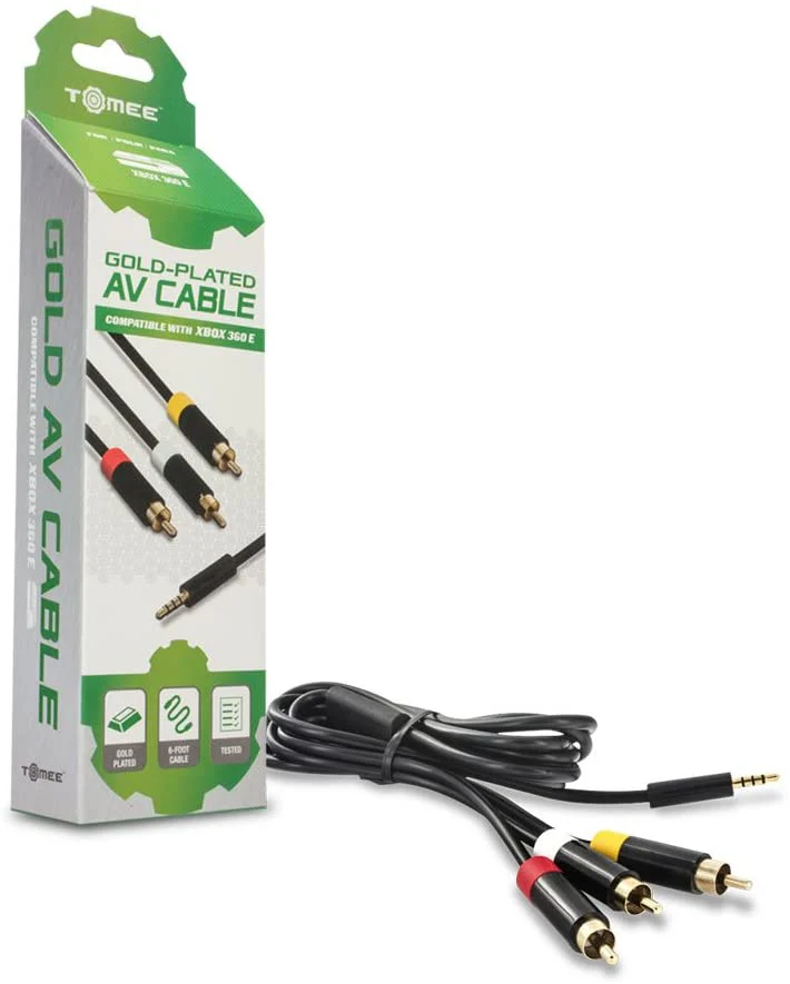 GOLD PLATED AV CABLE XBOX 360 E - TOMEE