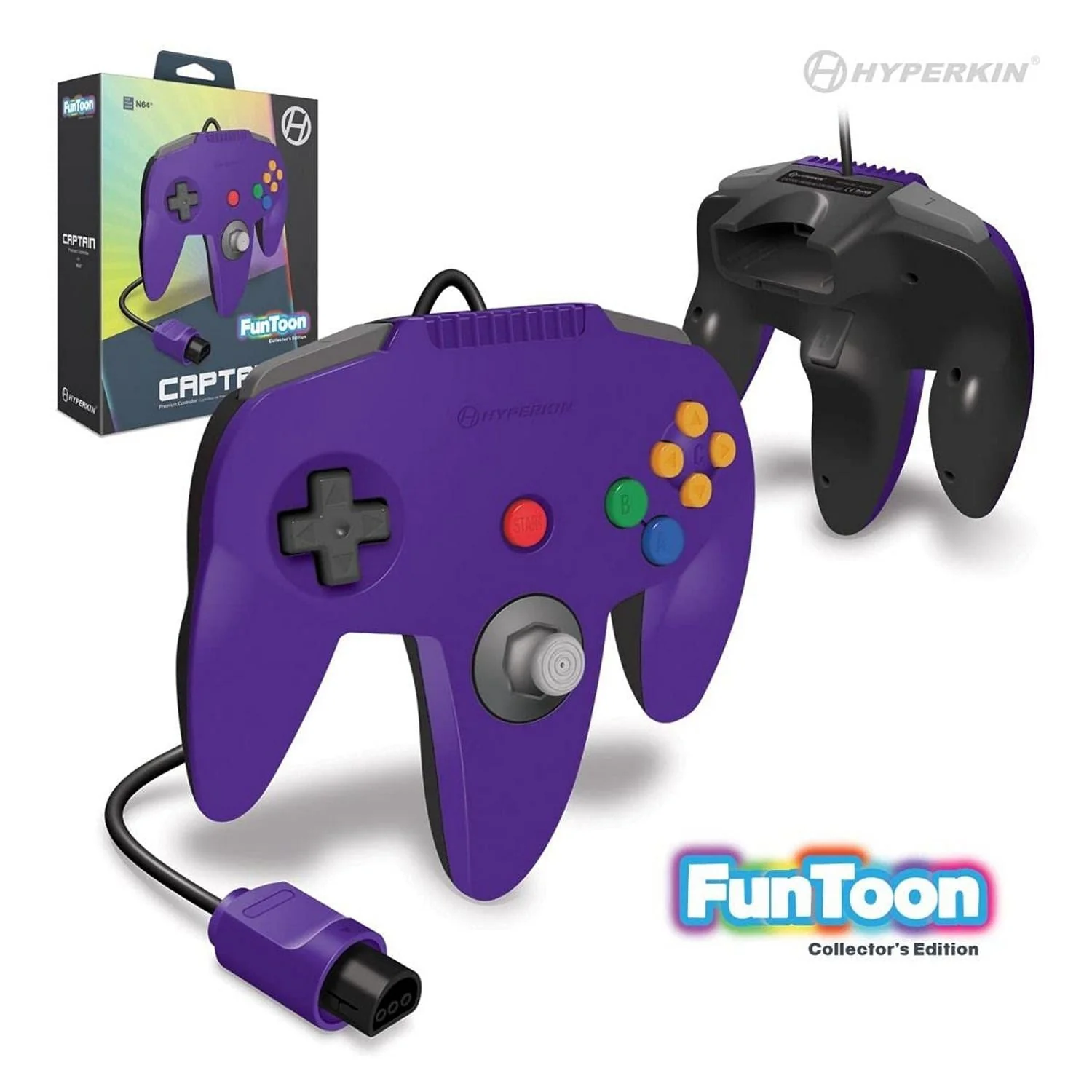 Hyperkin Captain Premium Controller For N64 Funtoon Collector's Edition (RIVAL PURPLE) - N64