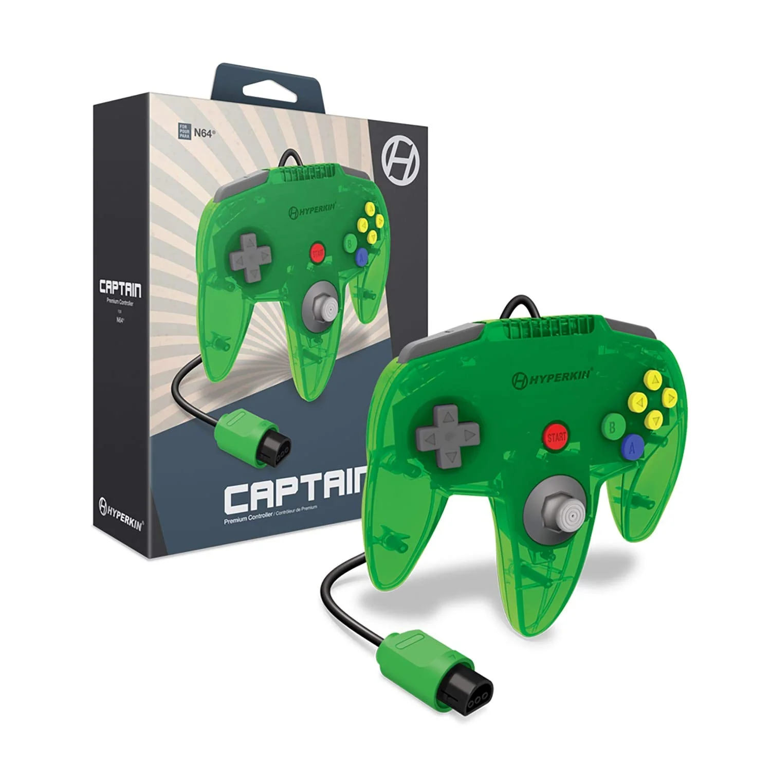 HYPERKIN CAPTAIN PREMIUM CONTROLLER FOR N64 Lime Green