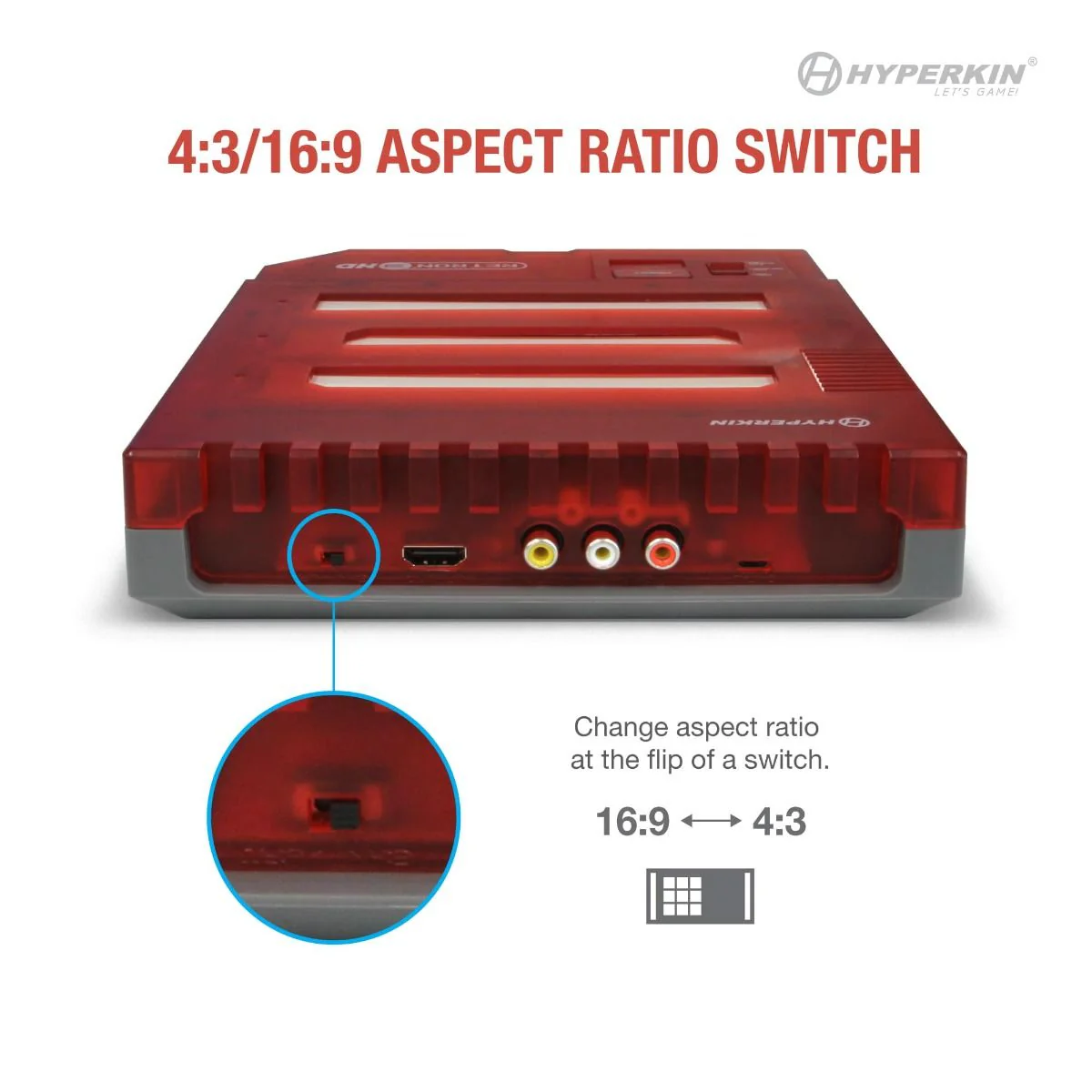 Hyperkin RetroN 3 HD 3in1 Retro Gaming Console for NES®/ Super NES®/Super Famicom™/ and Genesis®/Mega Drive (Jasper Red) - Image 3