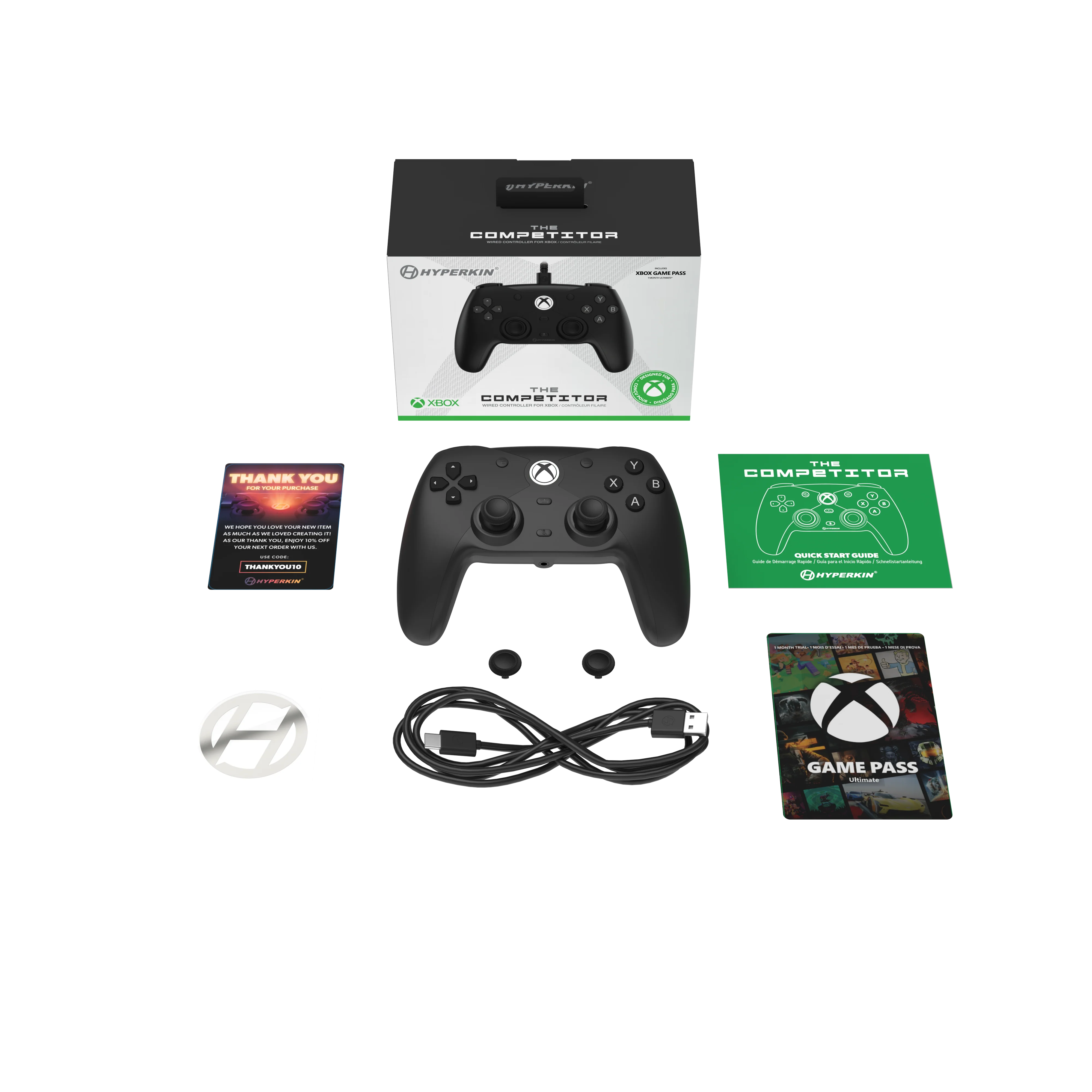 The Competitor Wired Controller (Hyperkin) (Black) – Xbox Series & PC - Image 4