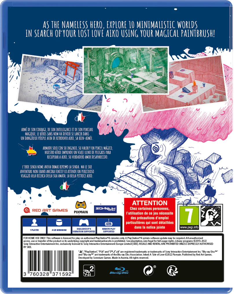 Inked : A Tale of Love PS4 + Notebook- PlayStation 4 [Red Art Games] - Image 4