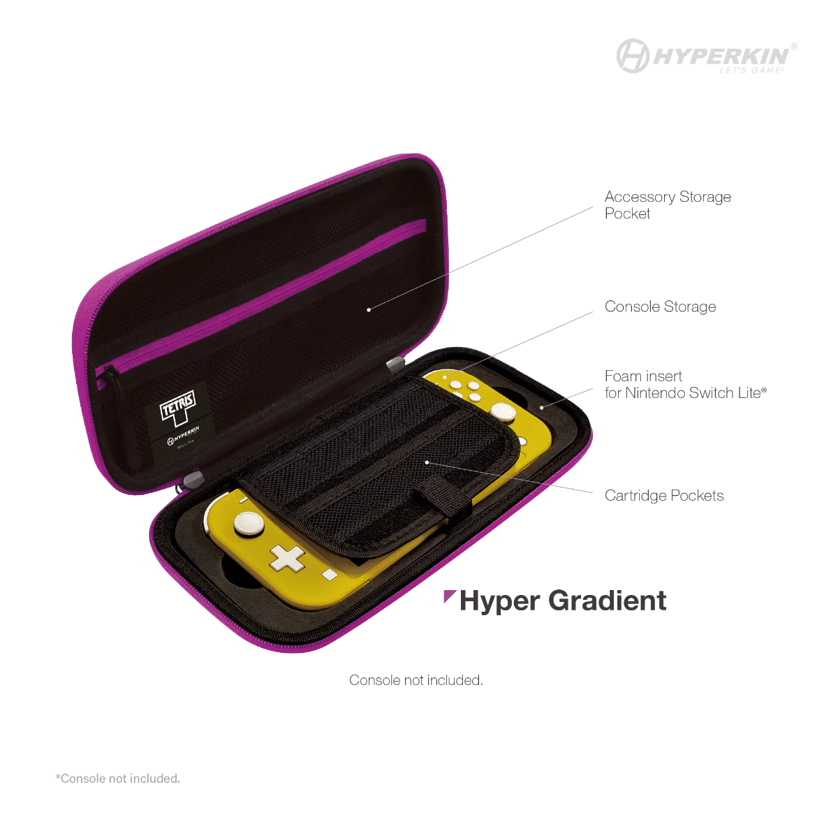 OFFICAL TETRIS EVA HARD SHELL CARRYING CASE FOR SWITCH OLED MODEL HYPER GRADIENT - SWITCH - Image 4