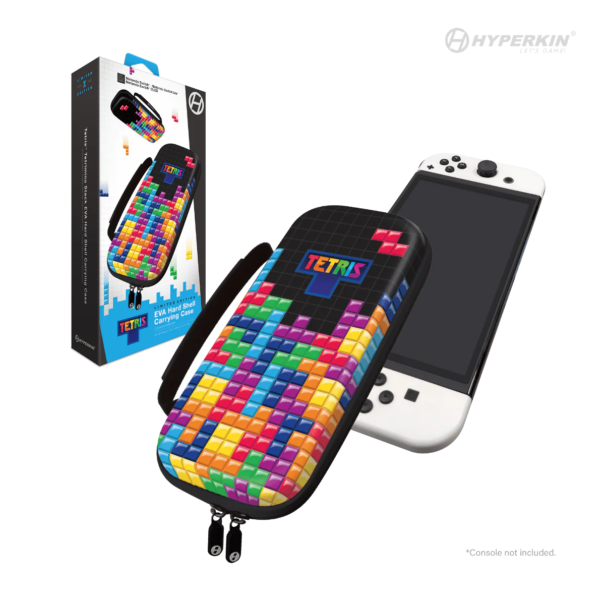 OFFICAL TETRIS EVA HARD SHELL CARRYING CASE FOR SWITCH OLED MODEL TETRIMINO STACK - SWITCH