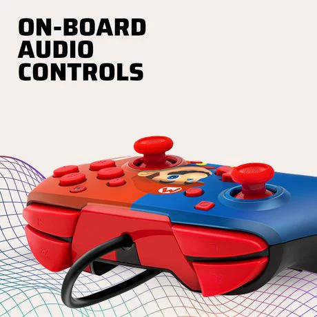 PDP FACEOFF DELUXE+ AUDIO WIRED CONTROLLER: POWER POSE MARIO - SWITCH - Image 3