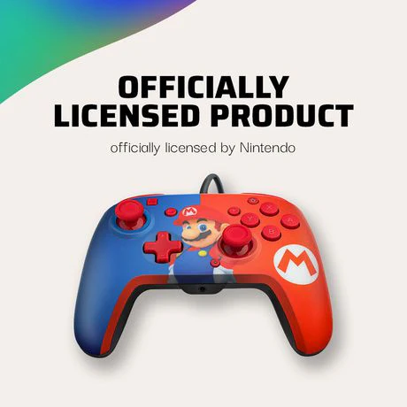 PDP FACEOFF DELUXE+ AUDIO WIRED CONTROLLER: POWER POSE MARIO - SWITCH - Image 5