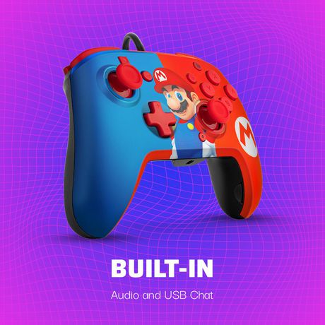 PDP FACEOFF DELUXE+ AUDIO WIRED CONTROLLER: POWER POSE MARIO - SWITCH - Image 6
