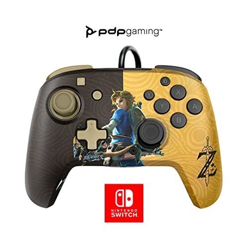 PDP Gaming Faceoff Deluxe+ Wired Switch Pro Controller ZELDA: BREATH OF THE WILD - Image 3