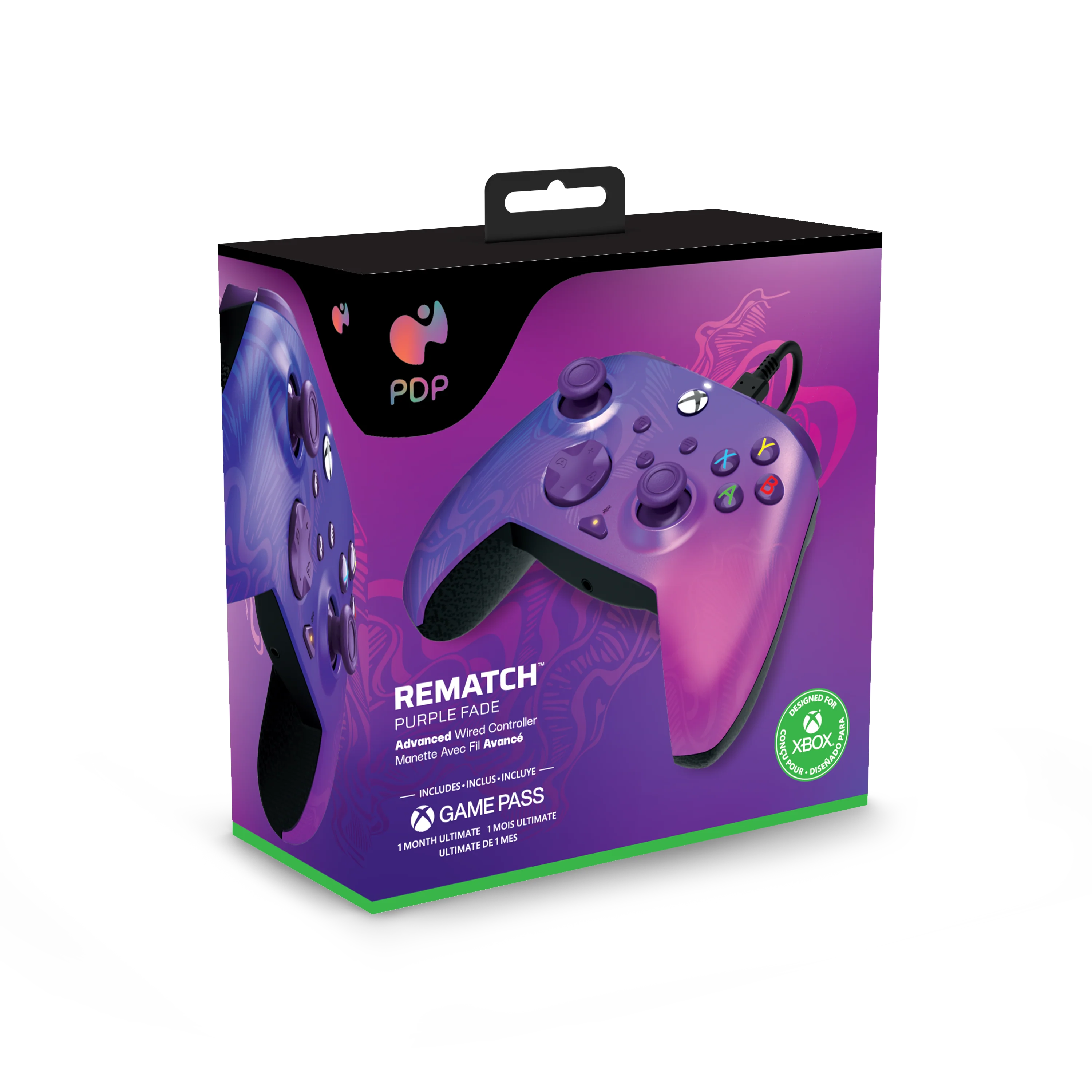 PDP - REMATCH ADVANCED WIRED CONTROLLER: PURPLE FADE FOR XBOX SERIES X|S, XBOX ONE, & WINDOWS 10/11 PC