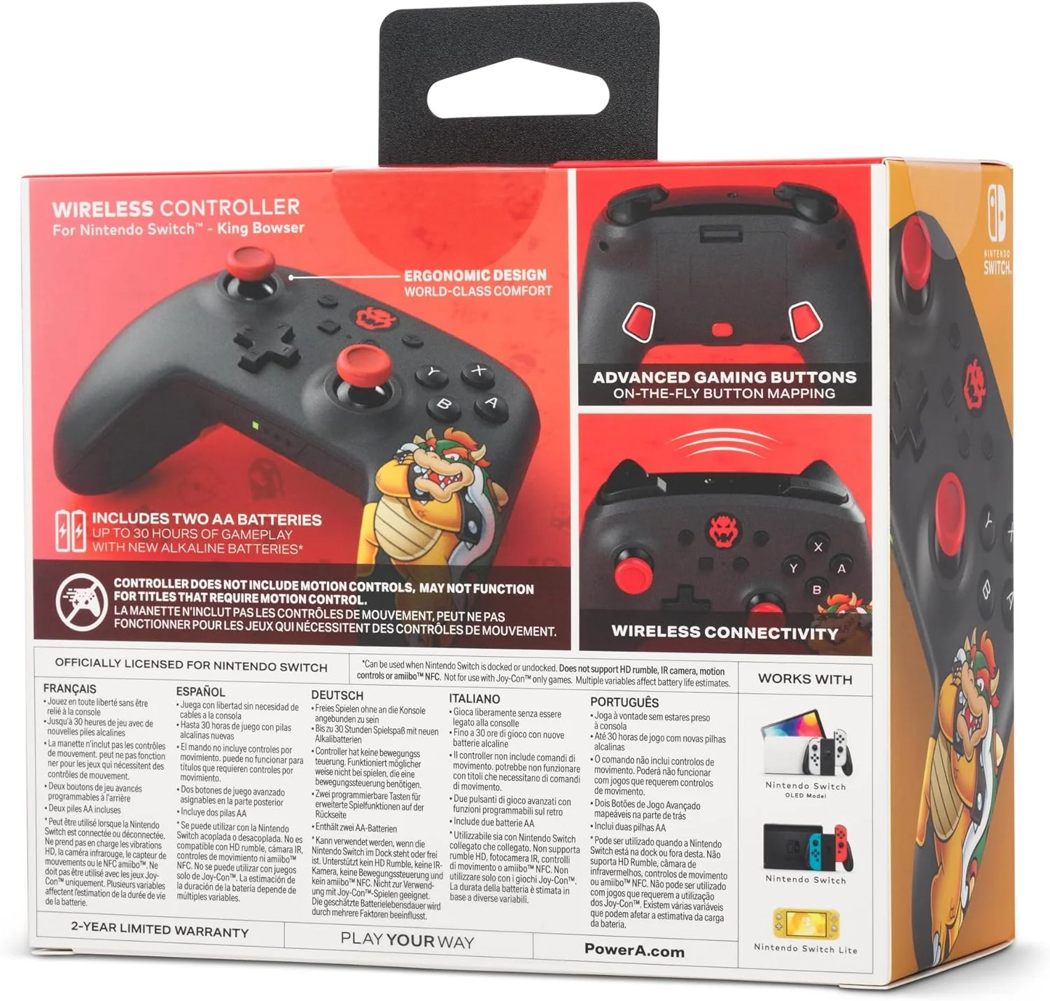 Power A Enhanced Wireless Controller Switch Bowser - Image 2