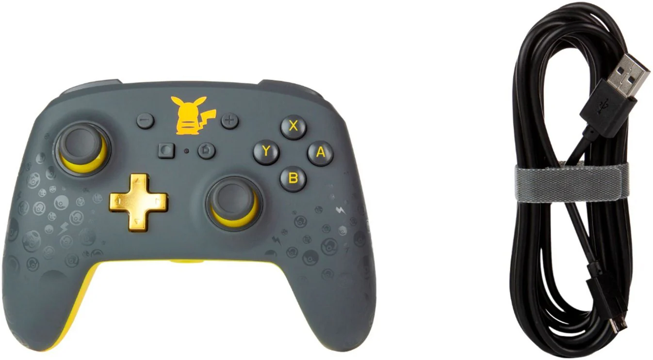 Power A - Enhanced Wired Controller Pokémon Pikachu Grey - Nintendo Switch - Image 3