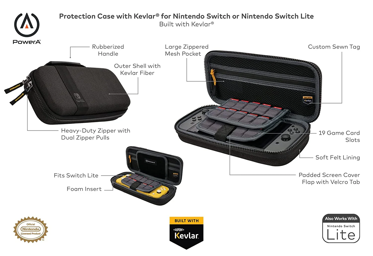 PowerA Protection Case with Kevlar - Nintendo Switch, Switch Lite - Image 3