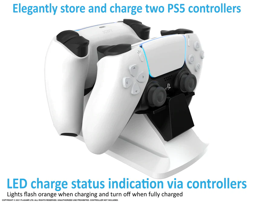 PRO GAMR DUAL CONTROLLER CHARGE STATION - PS5 - Image 2