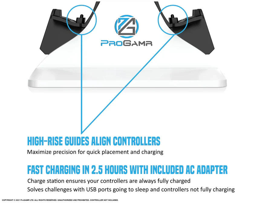 PRO GAMR DUAL CONTROLLER CHARGE STATION - PS5 - Image 4