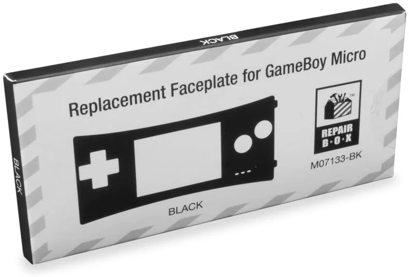 REPLACEMENT FACEPLATE FOR GAMEBOY MICRO BLACK - GAMEBOY
