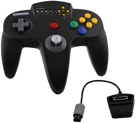 Retro-Bit Wireless Super Retro 64 Controller ( BLACK ) - N64