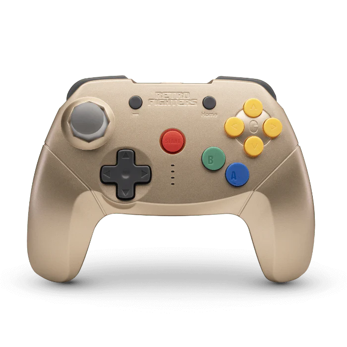 Retro Fighters Brawler64 Wireless Nintendo Switch Controller Online Bluetooth NSO Edition [Retro Gold] - Nintendo Switch