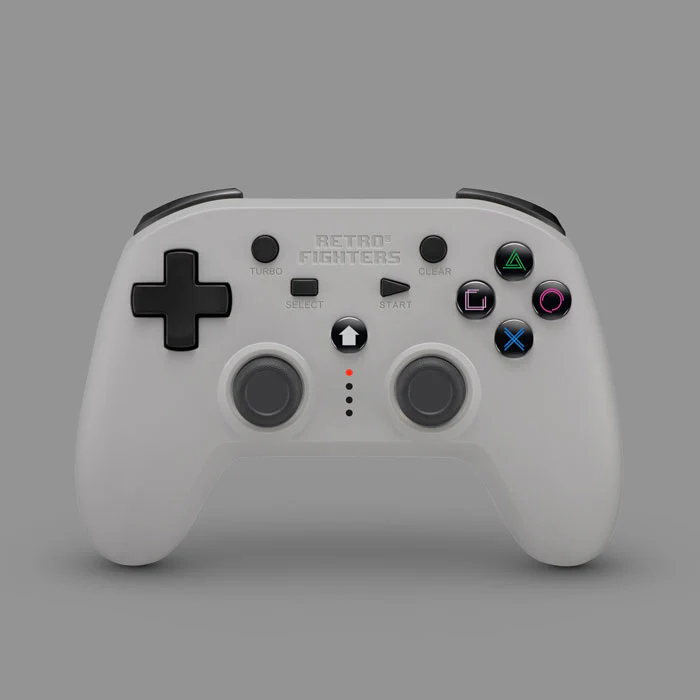 Retro Fighters Defender Next-Gen PS1, PS2, PS3, PS Classic, Switch & PC Wireless Controller [Gray]