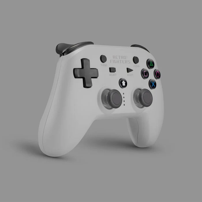 Retro Fighters Defender Next-Gen PS1, PS2, PS3, PS Classic, Switch & PC Wireless Controller [Gray] - Image 2