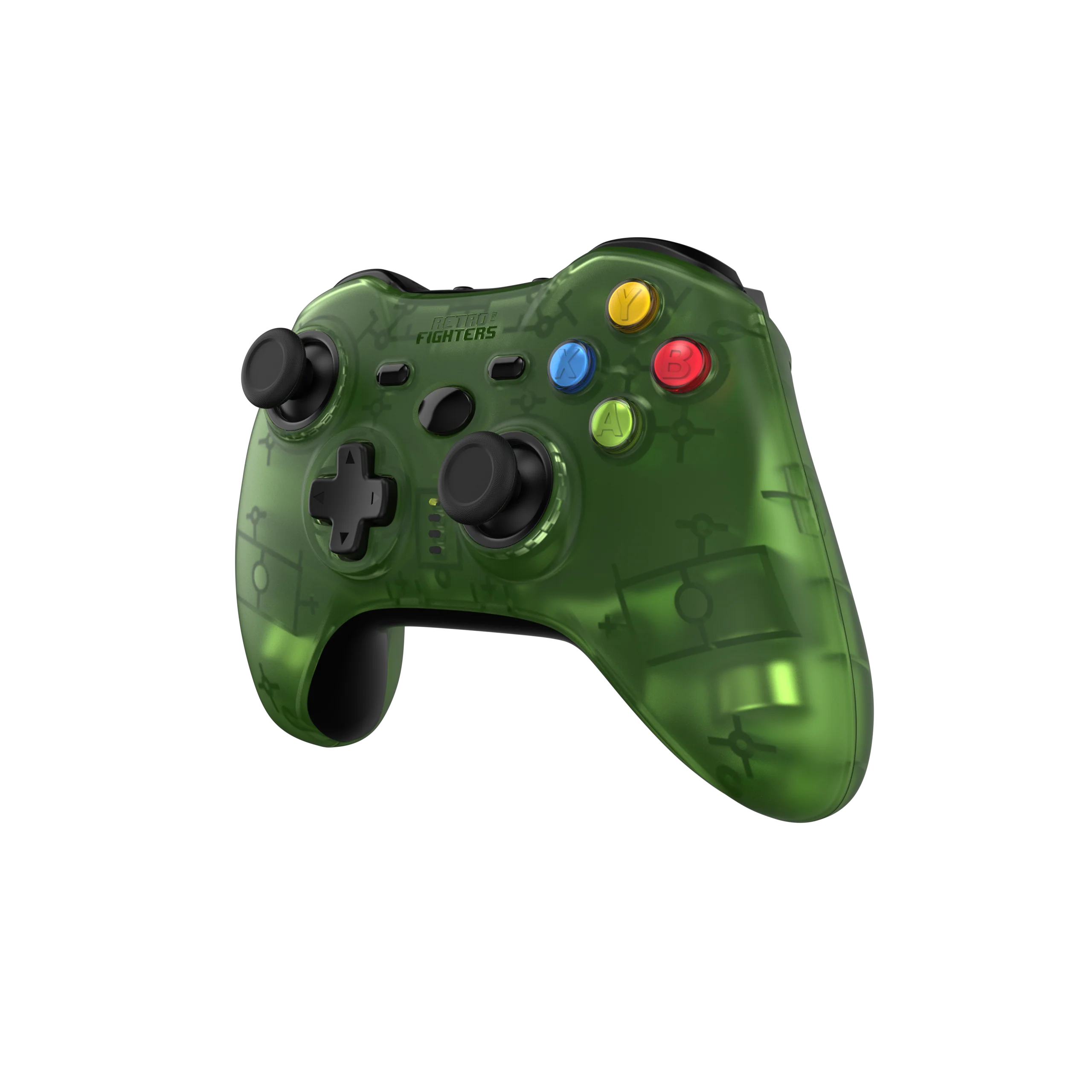 Retro Fighters Hunter 360 Wireless Controller for Xbox 360 & PC [Transparent Green] - Image 3