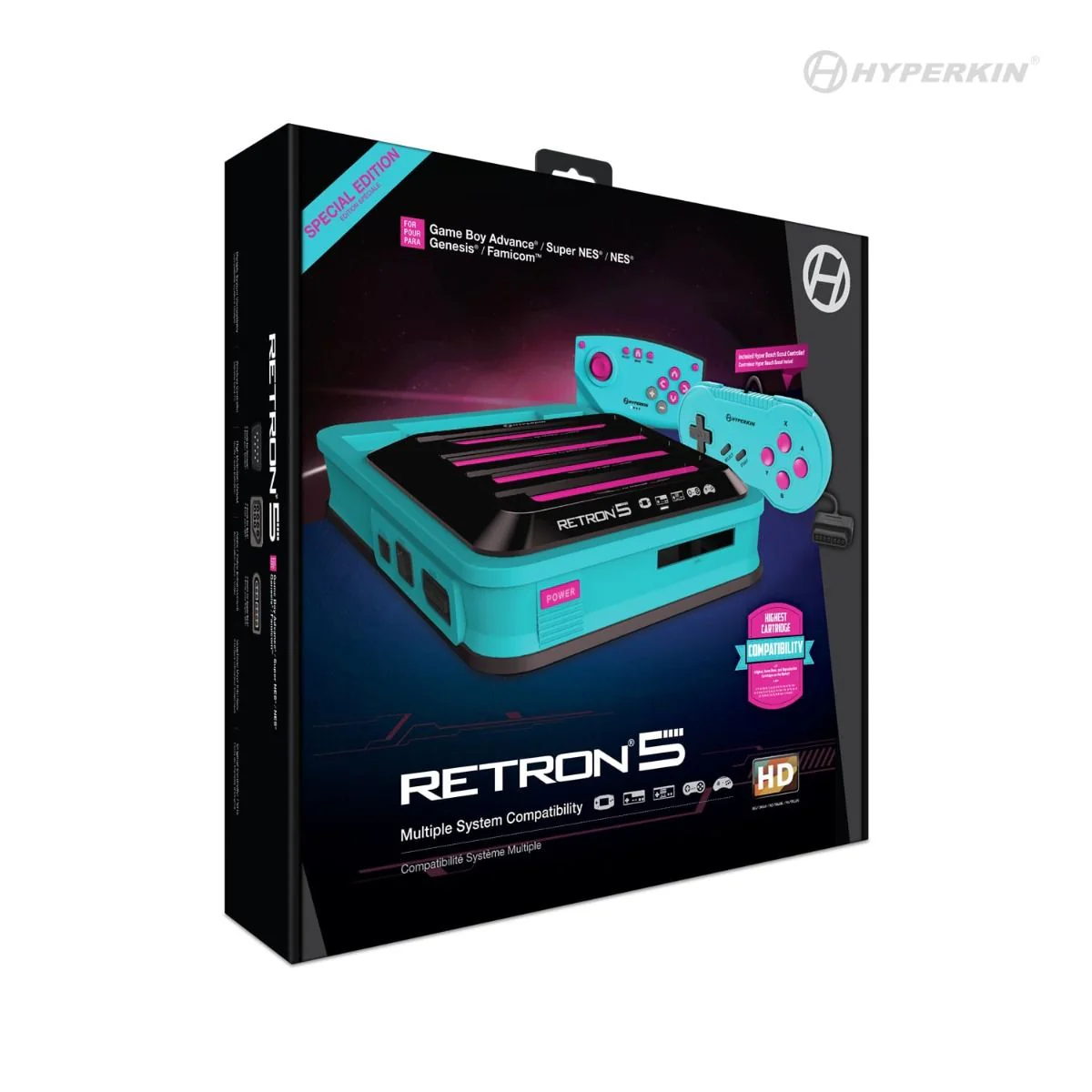 RetroN 5: HD Gaming Console For GBA/ GBC/ GB/ Super NES/ NES/ Super Famicom/ Famicom/ Genesis/ Mega Drive/ Master System (Hyper Beach) - Image 4