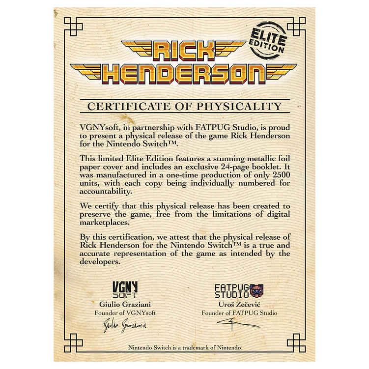 Rick Henderson (Extra Elite Edition) - Nintendo Switch (FREE SHIPPING) - Image 9