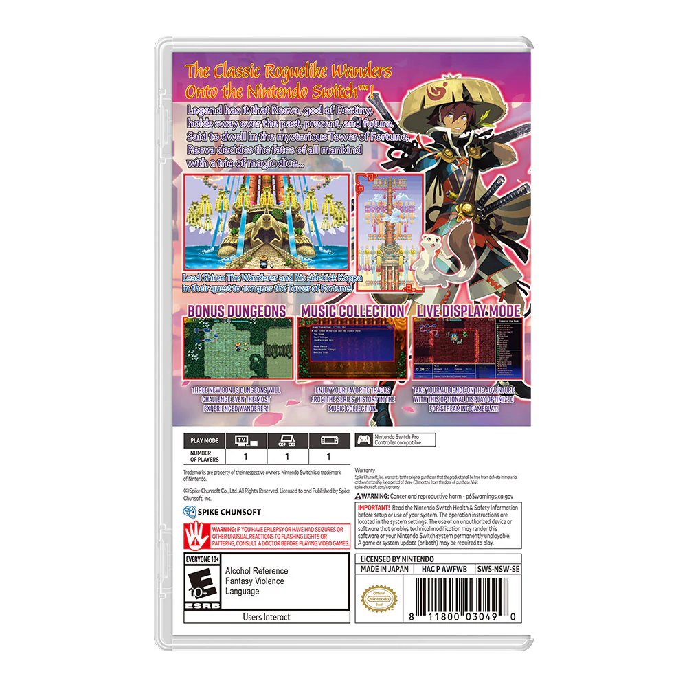 Shiren The Wanderer The Tower of Fortune and The Dice of Fate - Nintendo Switch - Image 2