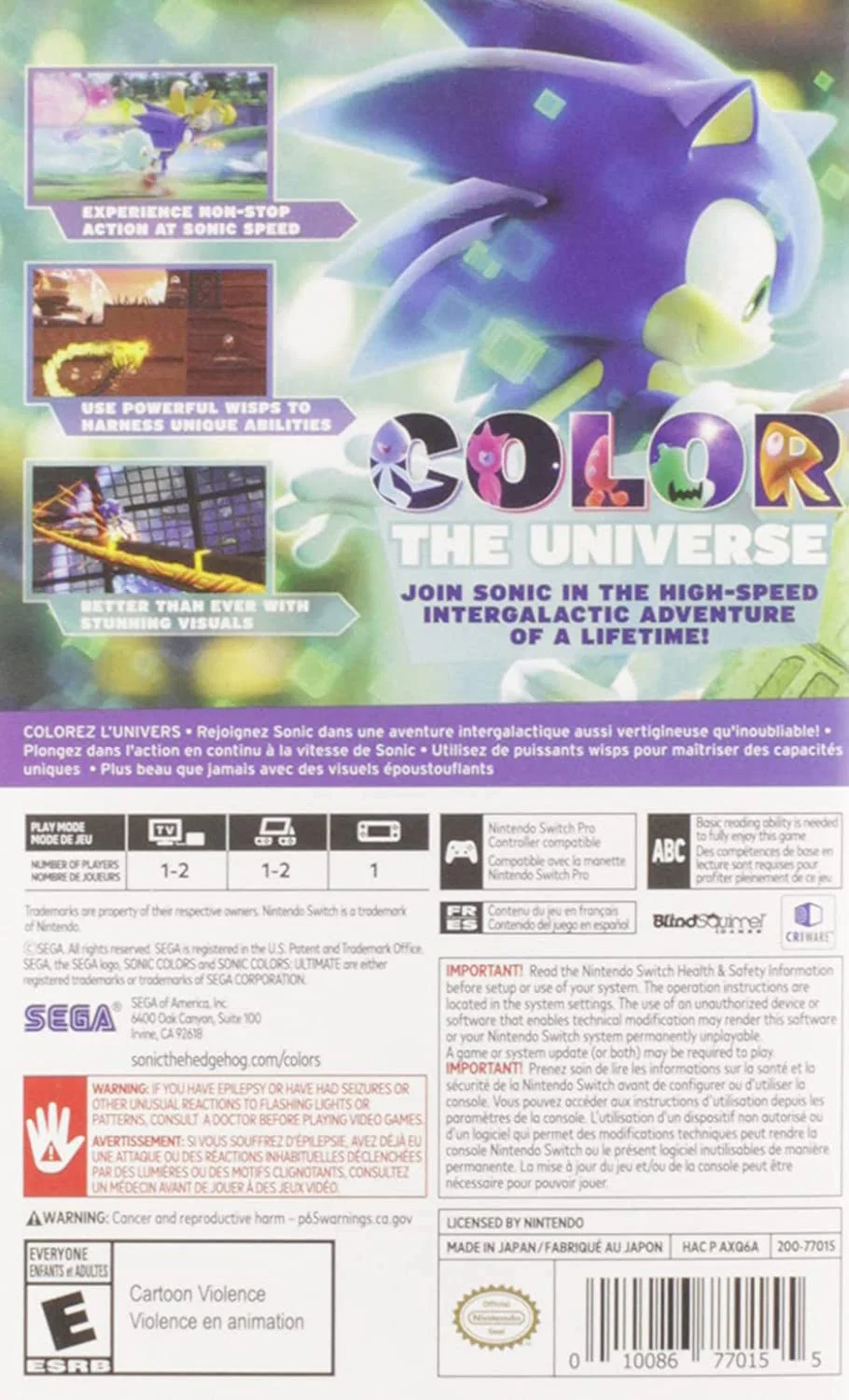 Sonic Colors Ultimate [Standard Edition] - Nintendo Switch - Image 4