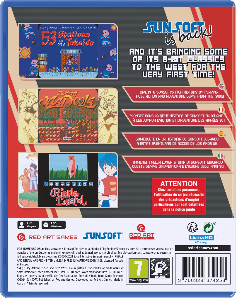 SUNSOFT is Back! Retro Game Selection [EU IMPORT] - Playstation 5 - Image 2