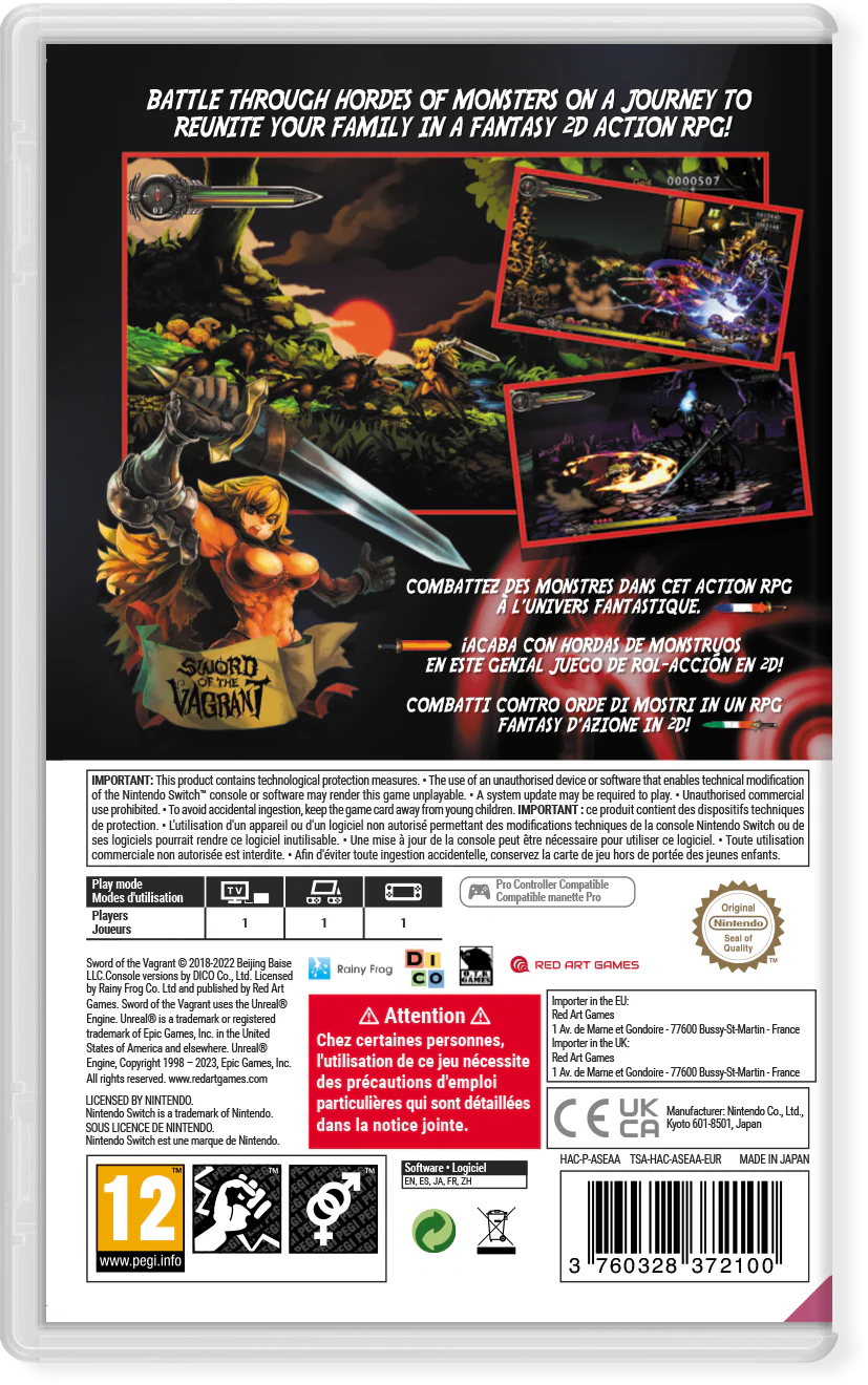 Sword of the Vagrant - SWITCH [RED ART GAMES] - Image 3