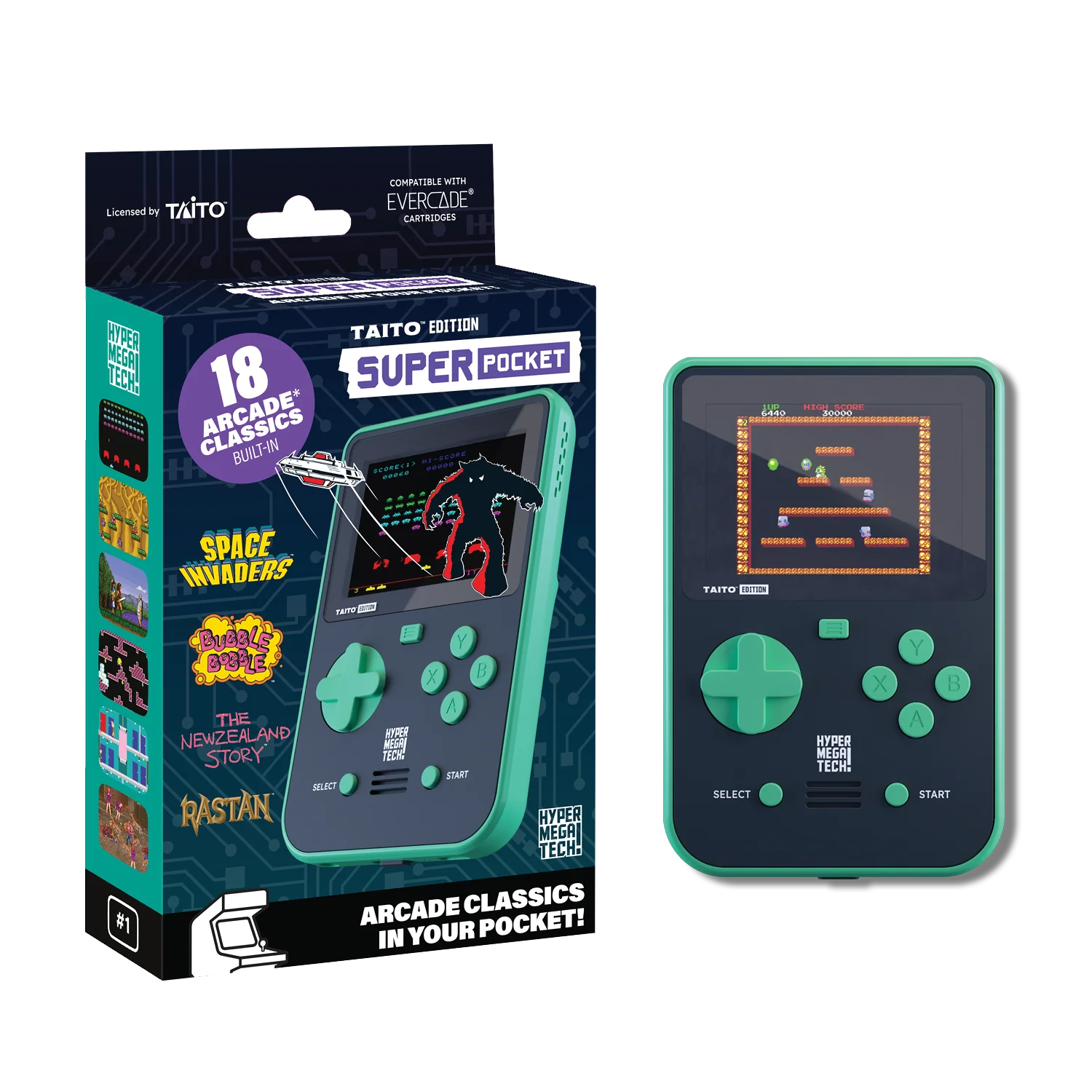 Taito Super Pocket - HYPER MEGA TECH (FREE SHIPPING)