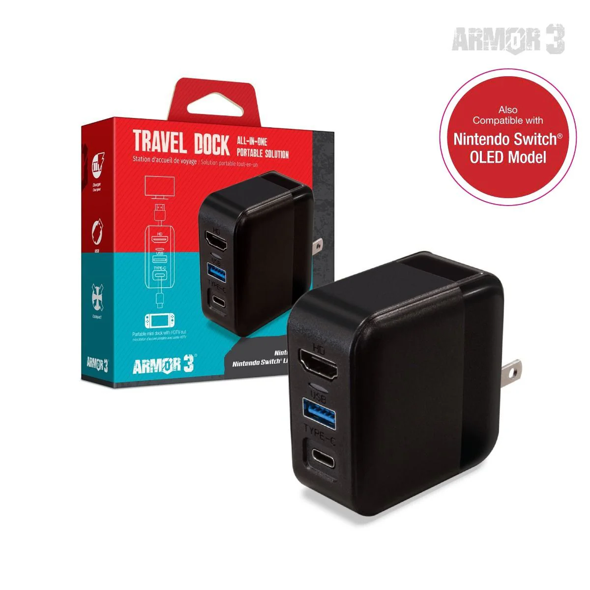 TRAVEL DOCK FOR THE NINTENDO - SWITCH