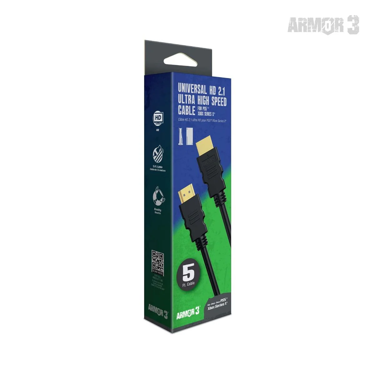 Universal 5 FT. HDMI 2.1 Ultra High-Speed Cable [ARMOR 3]