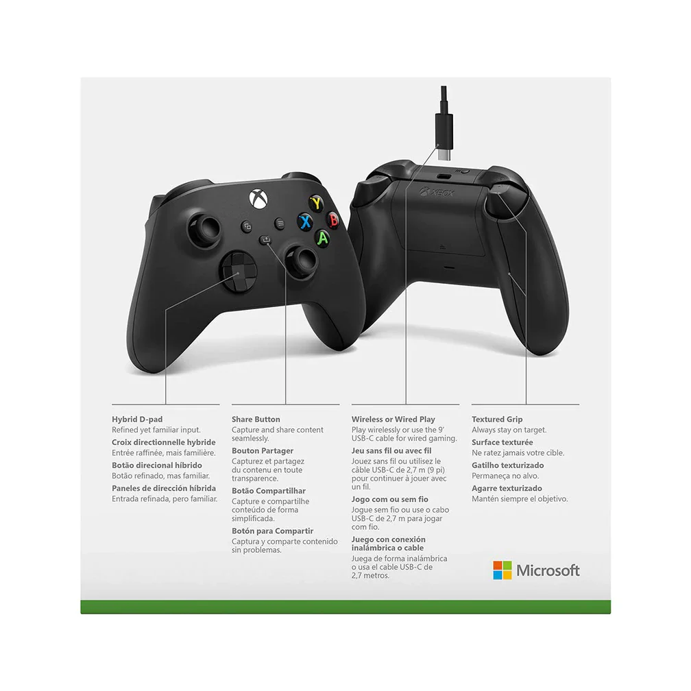 XBOX X-S WIRELESS CONTROLLER W/ 9' USB-C CABLE - XBS - Image 5