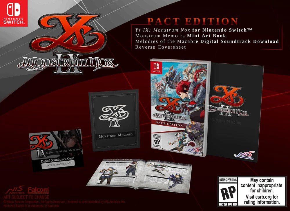 Ys Ix: Monstrum Nox [Pact Edition] - Nintendo Switch