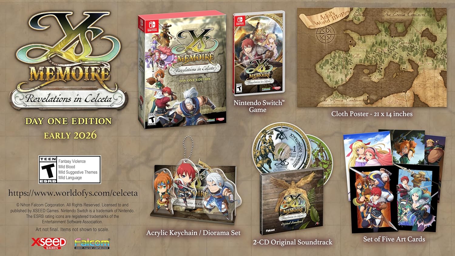 Ys Memoire Revelations in Celceta Day 1 Edition - Nintendo Switch (PRE-ORDER) - Image 2